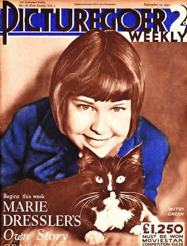 PICTUREGOER magazine side cover Issue 16  Weekly 12 September 1931