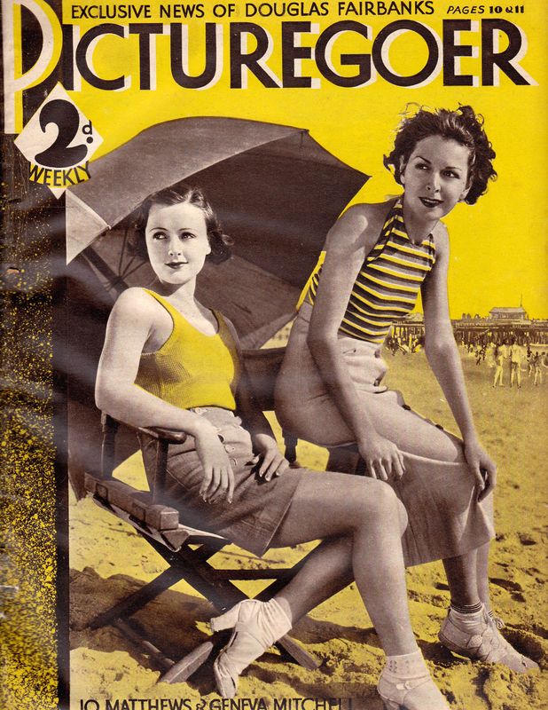 PICTUREGOER magazine side cover Issue 166  Weekly 28 July 1934