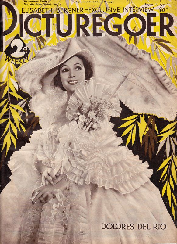 PICTUREGOER magazine side cover Issue 169  Weekly 18 August 1934