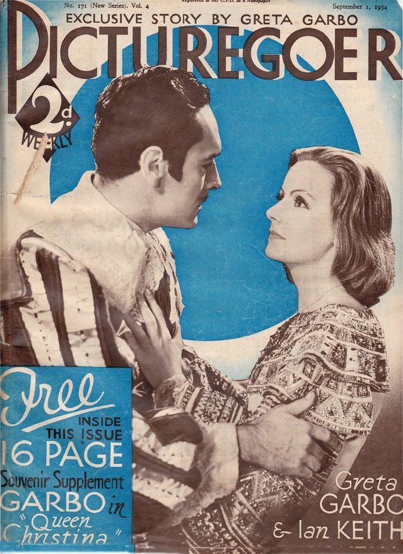PICTUREGOER magazine side cover Issue 171  Weekly 1 September 1934