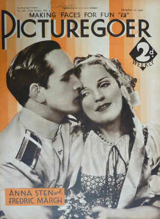 PICTUREGOER magazine side cover Issue 181  Weekly 10 November 1934
