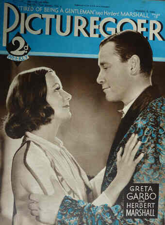 PICTUREGOER magazine side cover Issue 185  Weekly 8 December 1934