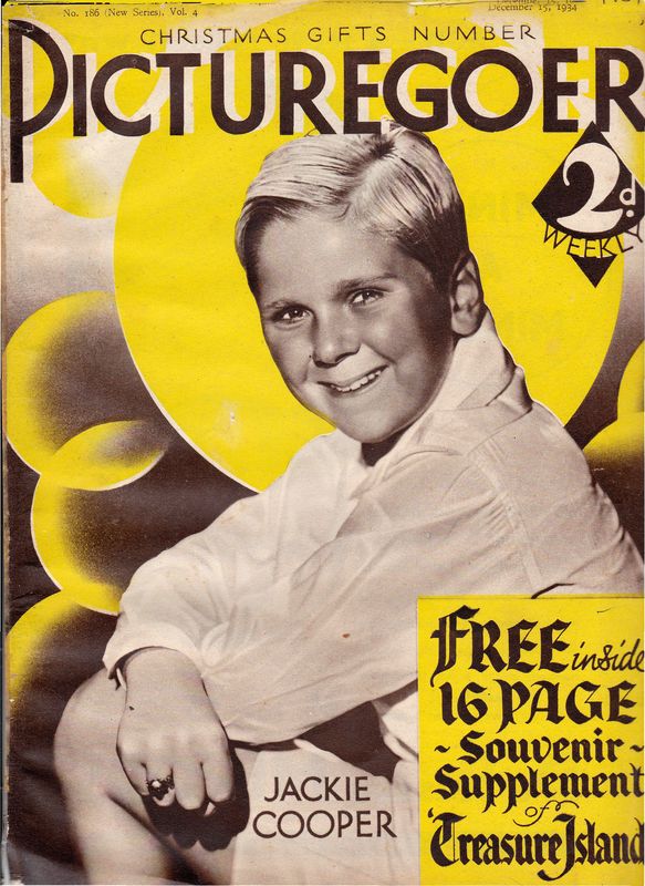 PICTUREGOER magazine side cover Issue 186  Weekly 15 December 1934