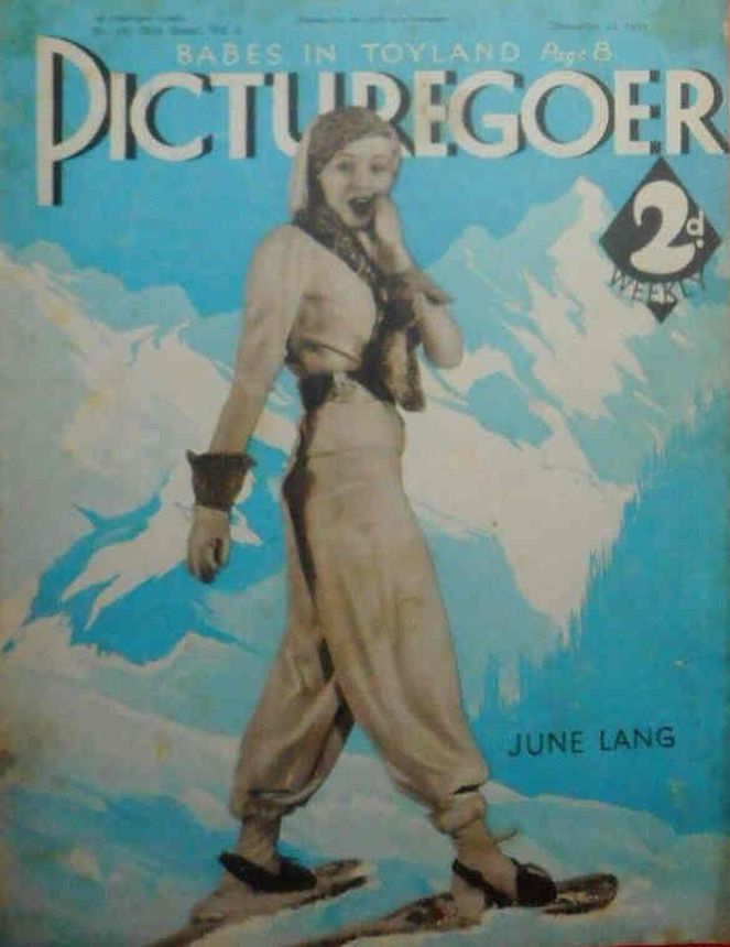 PICTUREGOER magazine side cover Issue 187  Weekly 22 December 1934