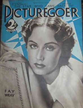 PICTUREGOER magazine side cover Issue 190  Weekly 12 January 1935