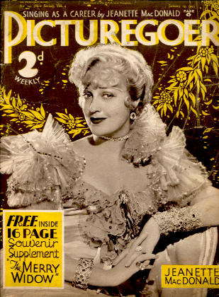 PICTUREGOER magazine side cover Issue 191  Weekly 19 January 1935
