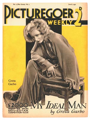 PICTUREGOER magazine side cover Issue 2  Weekly 6 June 1931