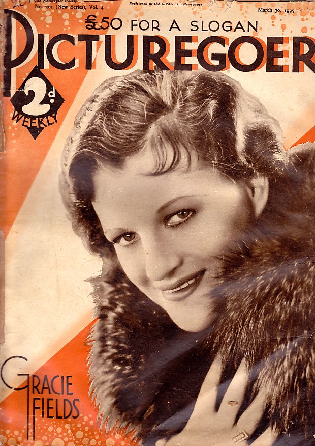 PICTUREGOER magazine side cover Issue 201  Weekly 30 March 1935