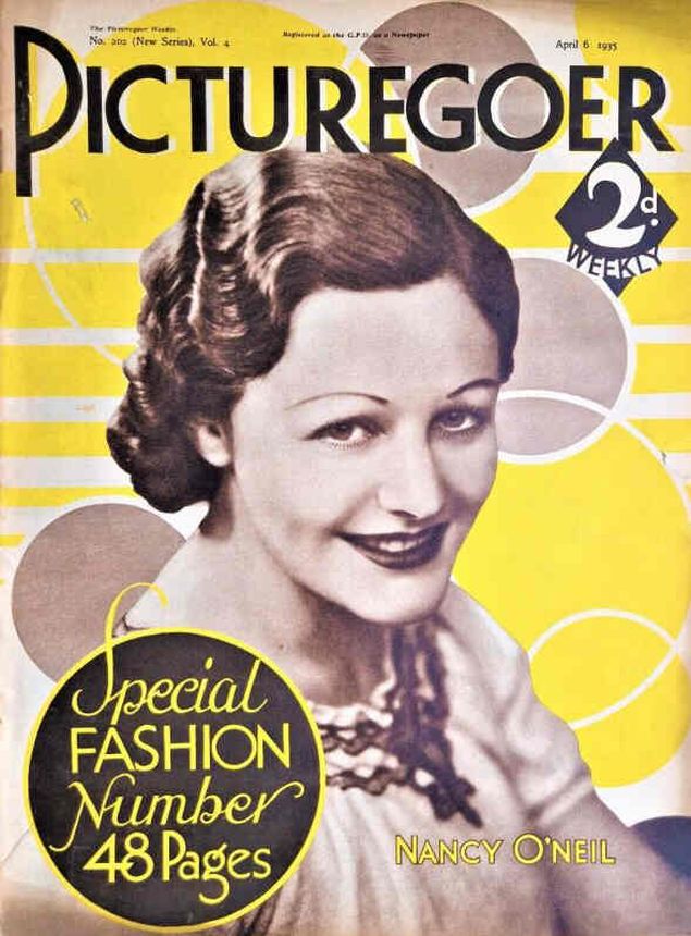 PICTUREGOER magazine side cover Issue 202  Weekly 6 April 1935