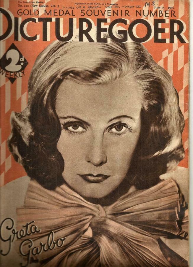 PICTUREGOER magazine side cover Issue 212  Weekly 15 June 1935