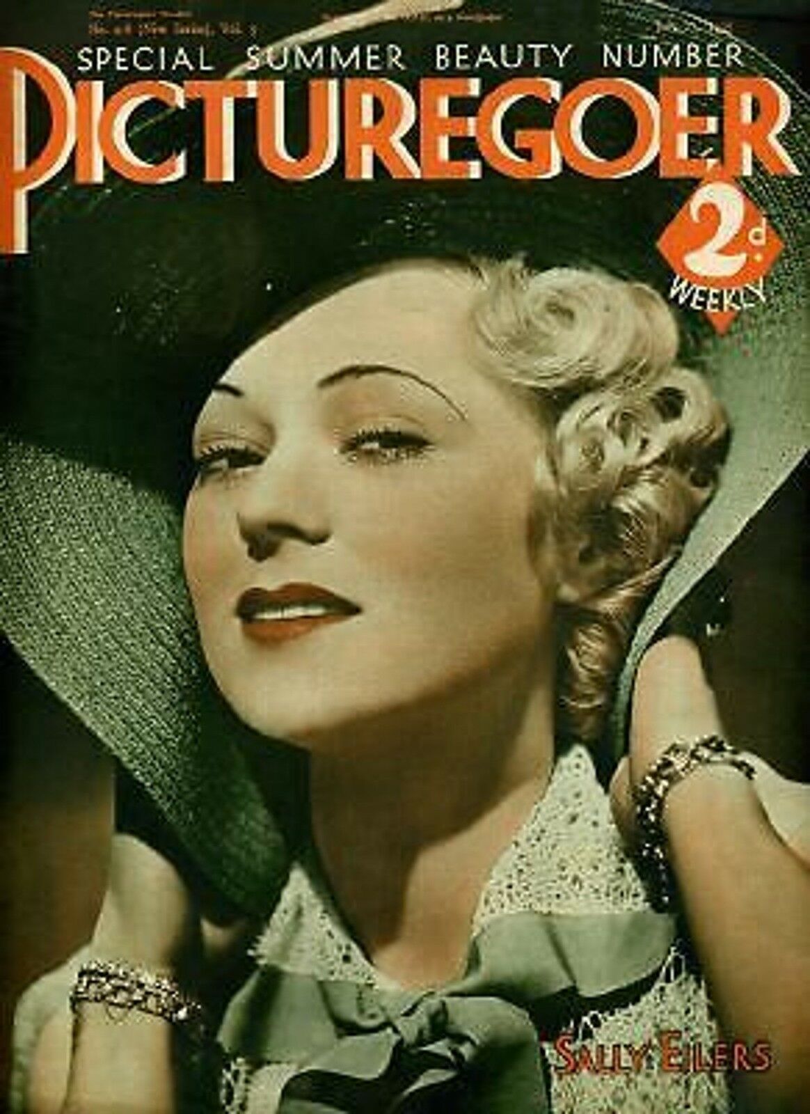 PICTUREGOER magazine side cover Issue 218  Weekly 27 July 1935