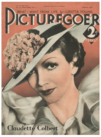 PICTUREGOER magazine side cover Issue 219  Weekly 3 August 1935