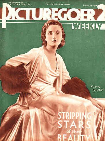 PICTUREGOER magazine side cover Issue 22  Weekly 24 October 1931