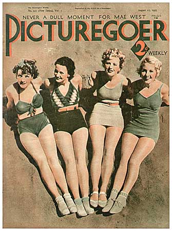 PICTUREGOER magazine side cover Issue 221  Weekly 17 August 1935