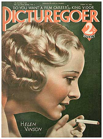 PICTUREGOER magazine side cover Issue 222  Weekly 24 August 1935