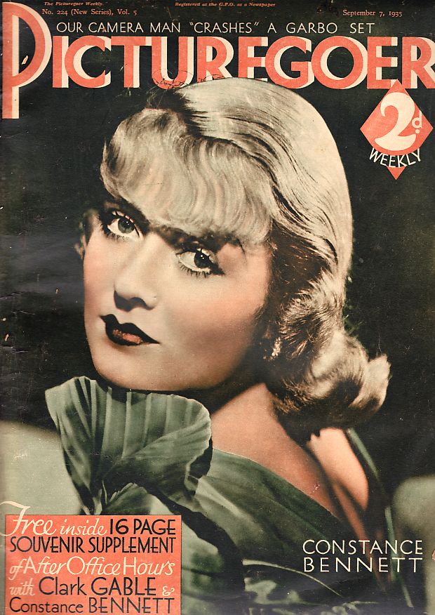 PICTUREGOER magazine side cover Issue 224  Weekly 7 September 1935