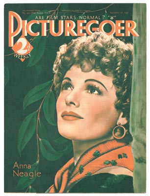 PICTUREGOER magazine side cover Issue 227  Weekly 28 September 1935