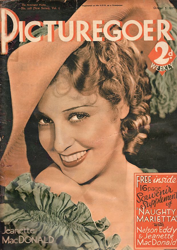 PICTUREGOER magazine side cover Issue 228  Weekly 5 October 1935
