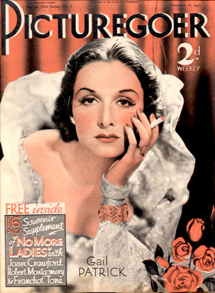PICTUREGOER magazine side cover Issue 234  Weekly 16 November 1935