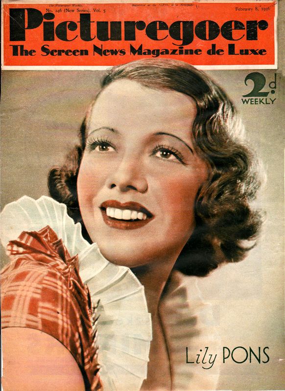 PICTUREGOER magazine side cover Issue 246  Weekly 8 February 1936