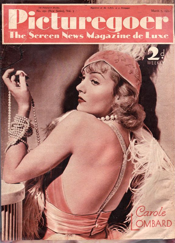 PICTUREGOER magazine side cover Issue 250  Weekly 7 March 1936