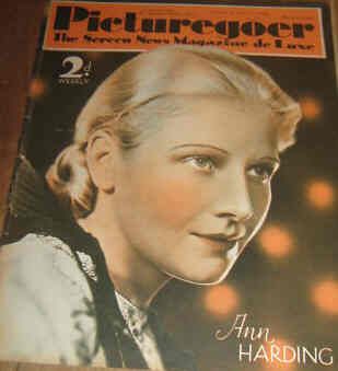 PICTUREGOER magazine side cover Issue 251  Weekly 14 March 1936