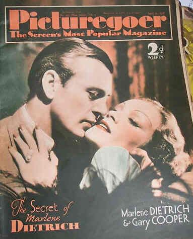 PICTUREGOER magazine side cover Issue 257  Weekly 25 April 1936