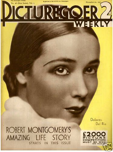 PICTUREGOER magazine side cover Issue 26  Weekly 21 November 1931