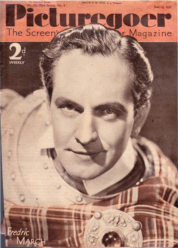 PICTUREGOER magazine side cover Issue 264  Weekly 13 June 1936