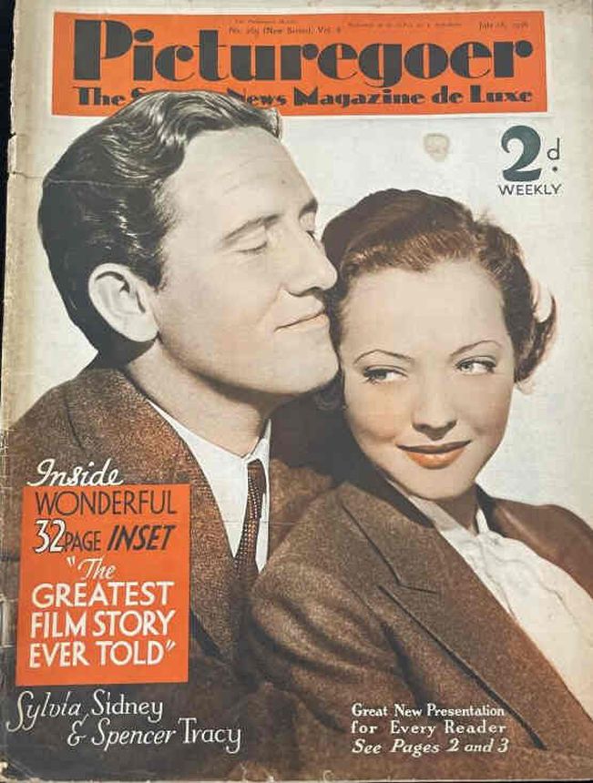 PICTUREGOER magazine side cover Issue 269  Weekly 18 July 1936