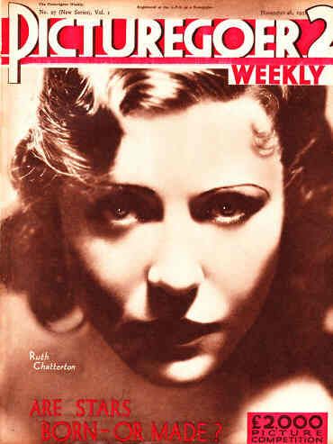 PICTUREGOER magazine side cover Issue 27  Weekly 28 November 1931