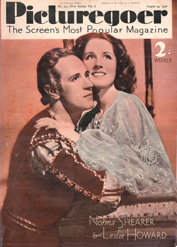 PICTUREGOER magazine side cover Issue 275  Weekly 29 August 1936