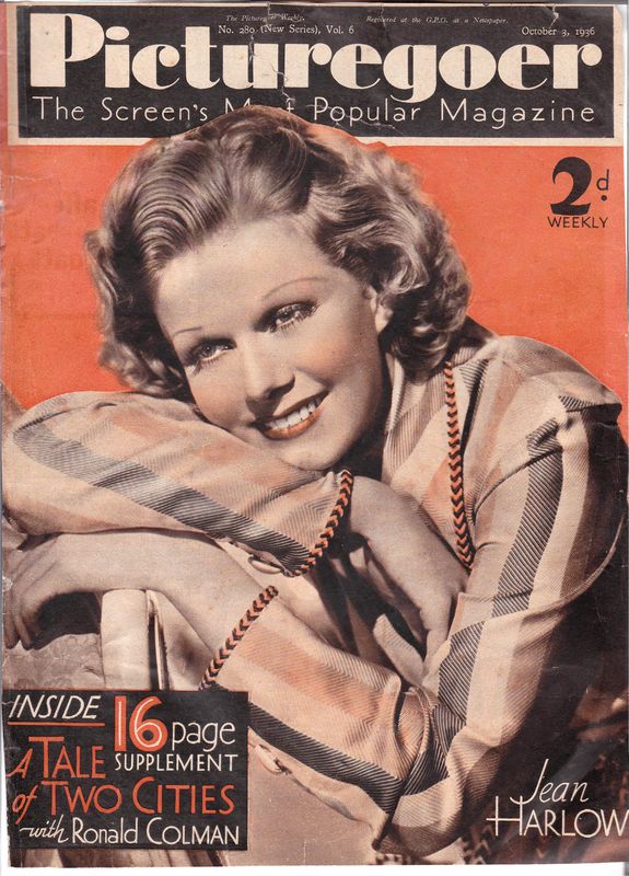 PICTUREGOER magazine side cover Issue 280  Weekly 3 October 1936