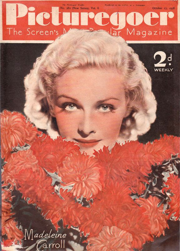 PICTUREGOER magazine side cover Issue 282  Weekly 17 October 1936