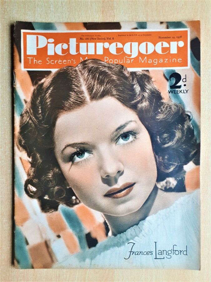 PICTUREGOER magazine side cover Issue 286  Weekly 14 November 1936