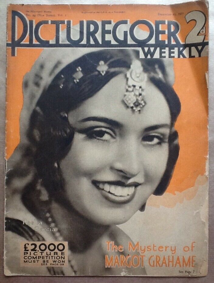 PICTUREGOER magazine side cover Issue 29  Weekly 12 December 1931