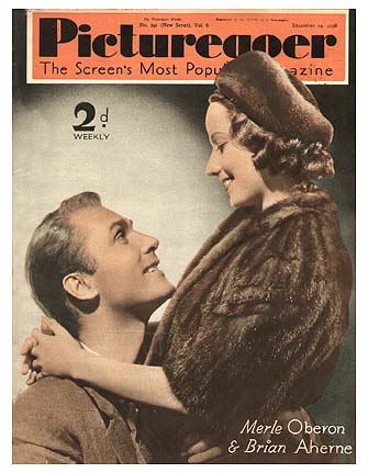 PICTUREGOER magazine side cover Issue 291  Weekly 19 December 1936