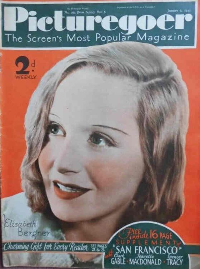 PICTUREGOER magazine side cover Issue 294  Weekly 9 January 1937