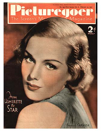 PICTUREGOER magazine side cover Issue 299  Weekly 13 February 1937