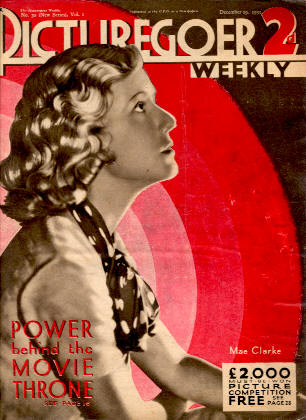 PICTUREGOER magazine side cover Issue 30  Weekly 19 December 1931