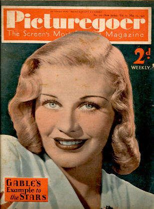 PICTUREGOER magazine side cover Issue 312  Weekly 15 May 1937