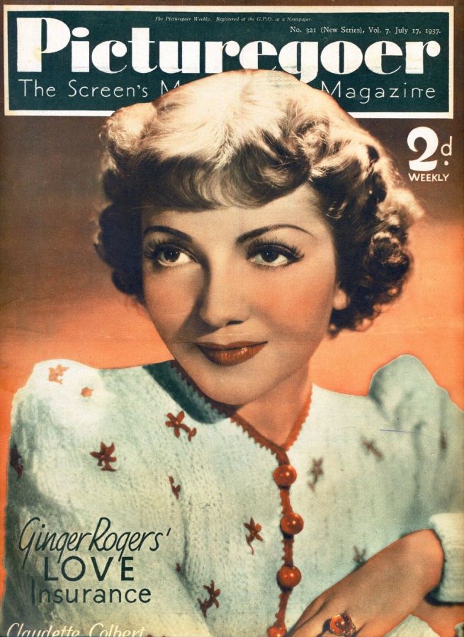 PICTUREGOER magazine side cover Issue 321  Weekly 17 July 1937