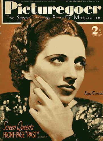 PICTUREGOER magazine side cover Issue 322  Weekly 24 July 1937