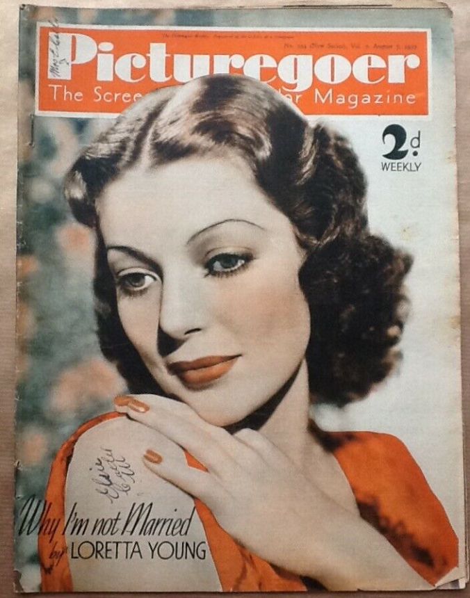 PICTUREGOER magazine side cover Issue 324  Weekly 7 August 1937