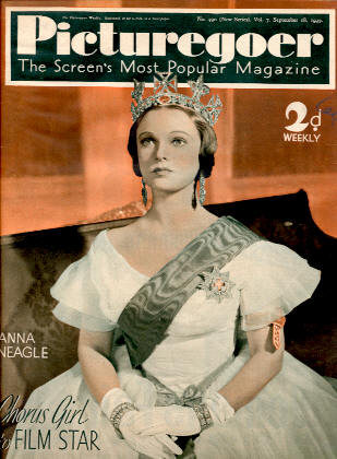 PICTUREGOER magazine side cover Issue 330  Weekly 18 September 1937