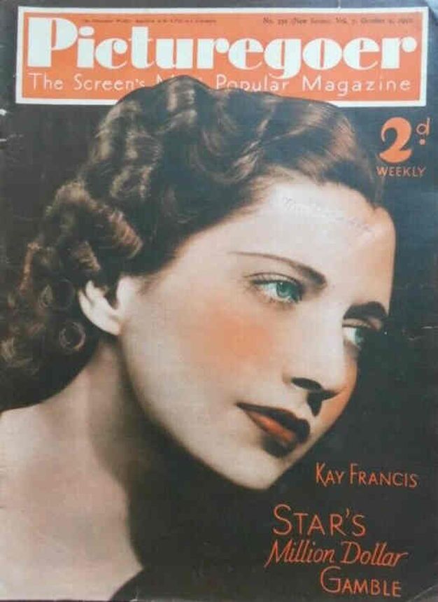 PICTUREGOER magazine side cover Issue 332  Weekly 2 October 1937