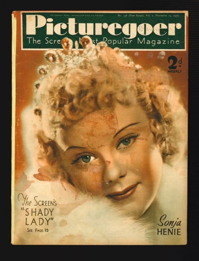 PICTUREGOER magazine side cover Issue 338  Weekly 13 November 1937