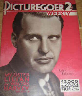 PICTUREGOER magazine side cover Issue 34  Weekly 16 January 1932