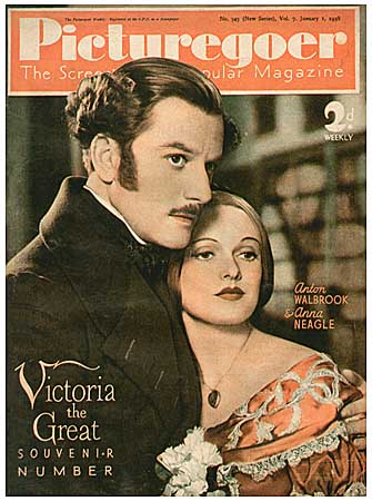 PICTUREGOER magazine side cover Issue 345  Weekly 1 January 1938