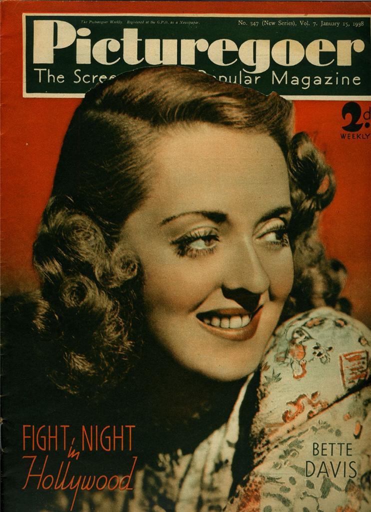 PICTUREGOER magazine side cover Issue 347  Weekly 15 January 1938
